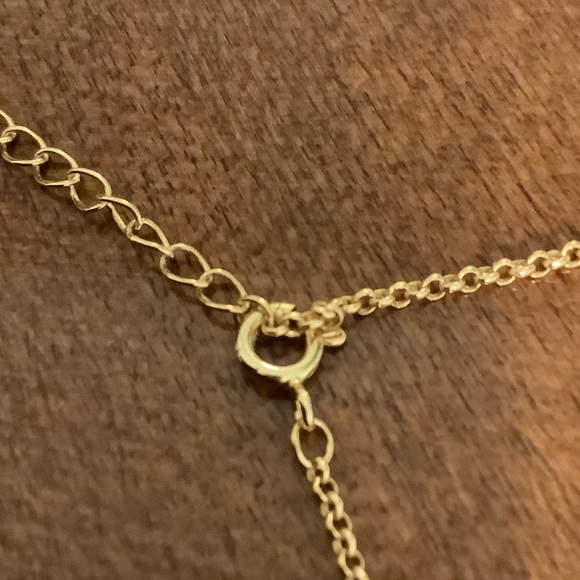 Gold Bird Green Gem & Magpie Flower Branch Pendant Necklace - Picture 4 of 4